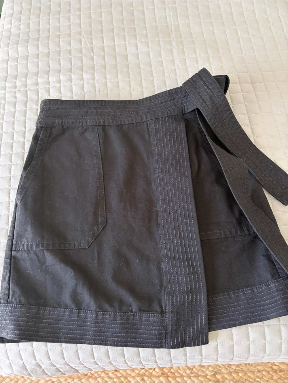 Banana Republic Black Mini Wrap Skirt